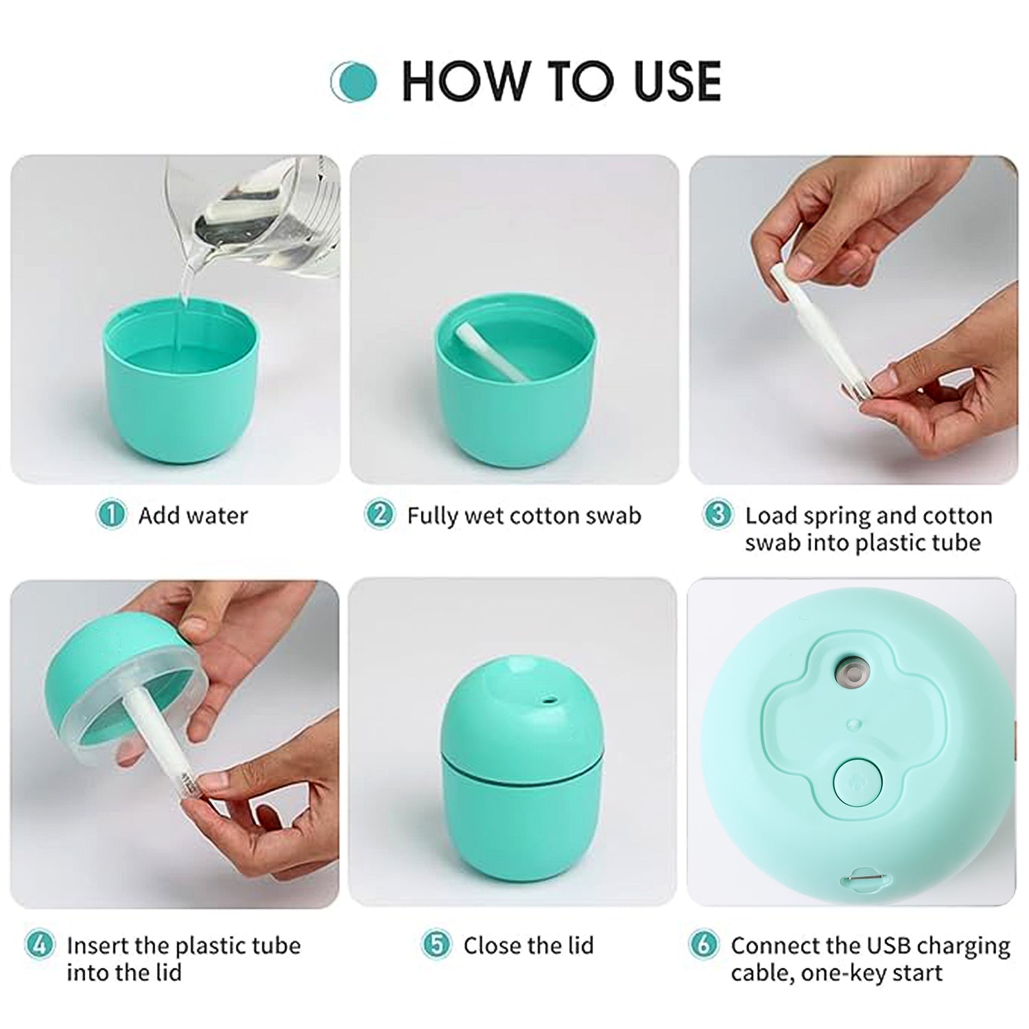 Portable Mini USB Humidifier with Light, Cool Mist & Essential Oil Diffuser (250ML) Portable Mini USB Humidifier with Light, Cool Mist & Essential Oil Diffuser (250ML)